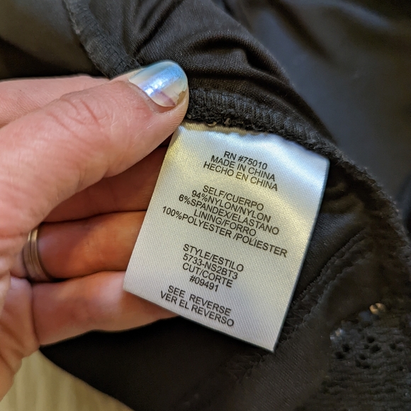 Jodi Kristopher black lace long sleeve sequin crop top size 1 - Picture 6 of 7